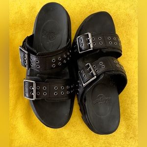 Dr Martens Myles Hardware Leather Sandals Black Women 39 EU / 8.5 US